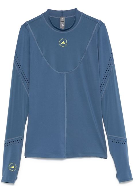 T-shirt sportiva TruePace Running in blu adidas by Stella McCartney - donna